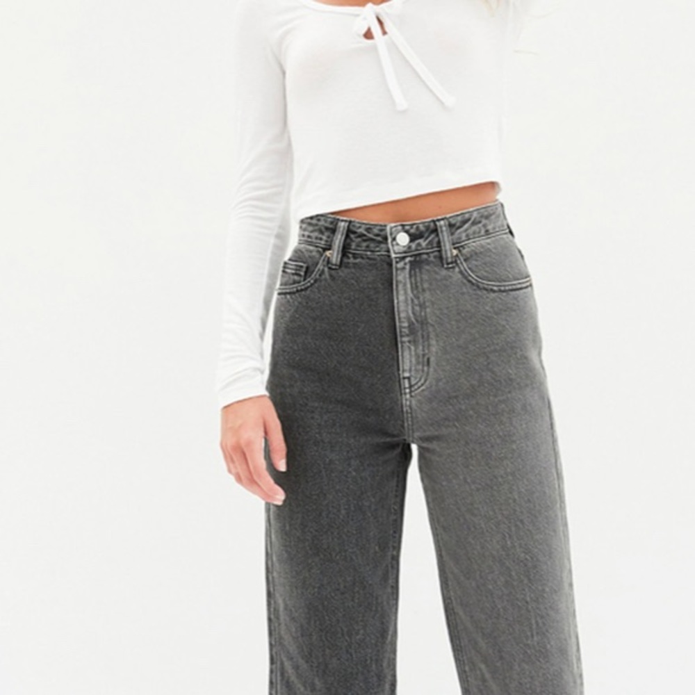 ADORABLE PACSUN highrise mom jeans colorblock